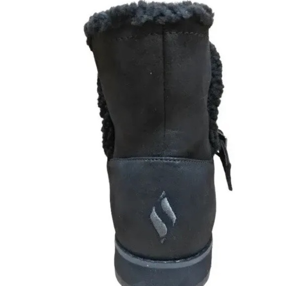 Skechers Keepsakes 2.0 Cabin Feels Womens Winter Snow Boots Black Vegan NEW - Picture 3 of 8